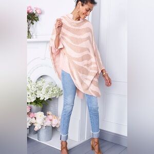CHICOS Zebra-Print Poncho‎